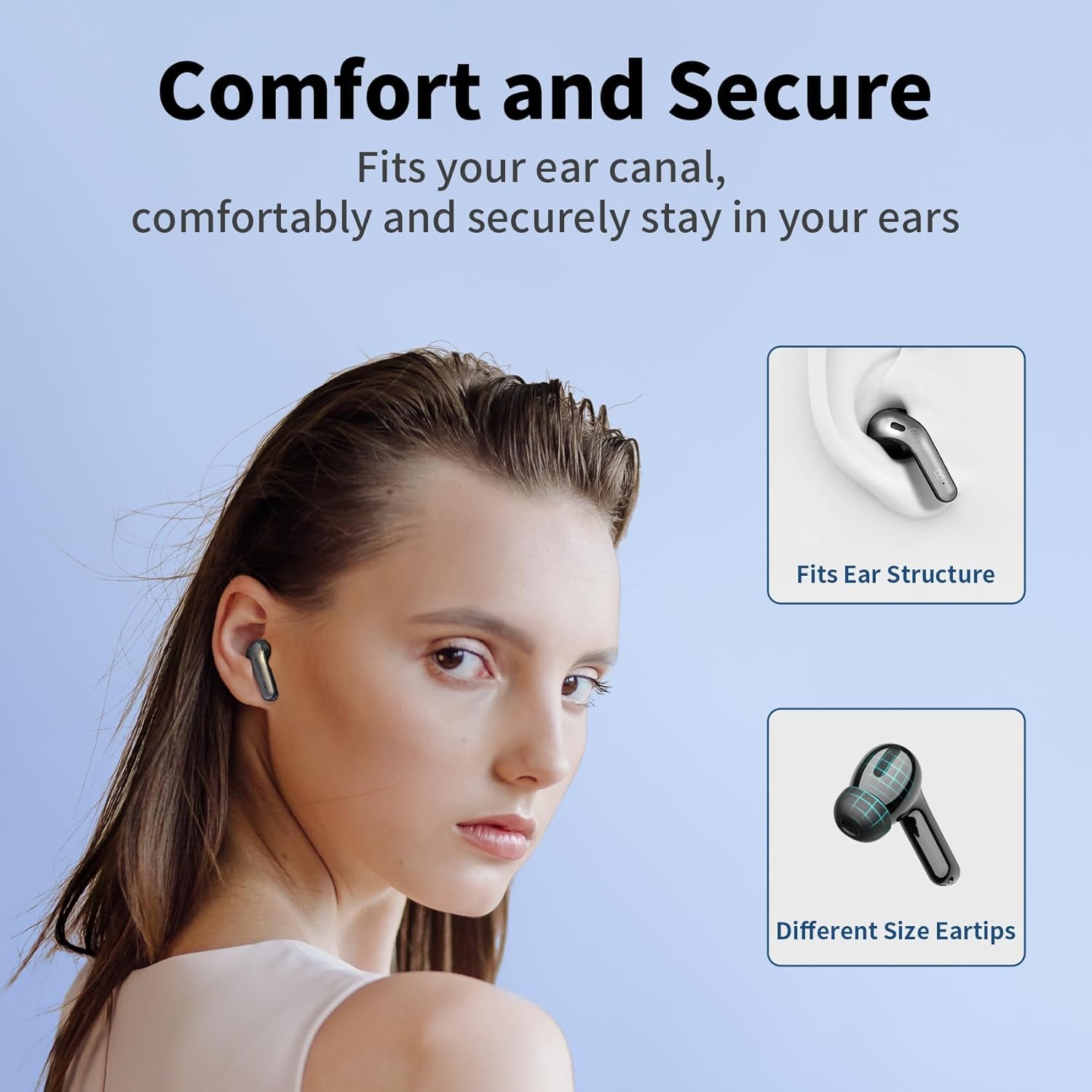 Bluetooth Headphones True Wireless Earbuds 60H Playback LED Power Display Earphones with Wireless Charging Case IPX5 Waterproof - Image 15