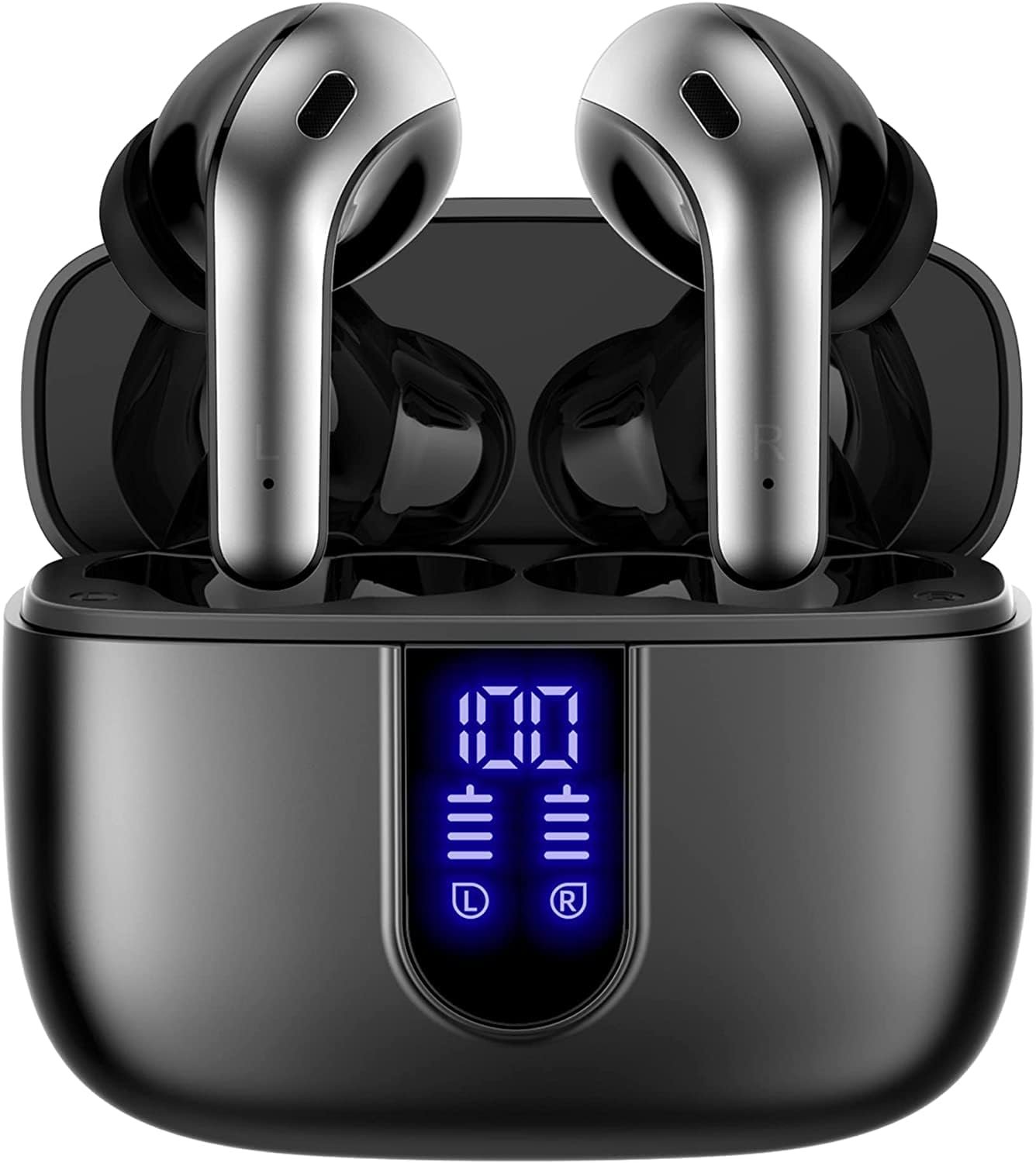 Bluetooth Headphones True Wireless Earbuds 60H Playback LED Power Display Earphones with Wireless Charging Case IPX5 Waterproof - Image 9