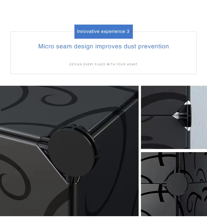 Folding Diy Bedroom Portable Storage Cloth Wardrobe Plastic Designs Girl Cabinet Master Style Online Built Baby Home Furniture - Image 5