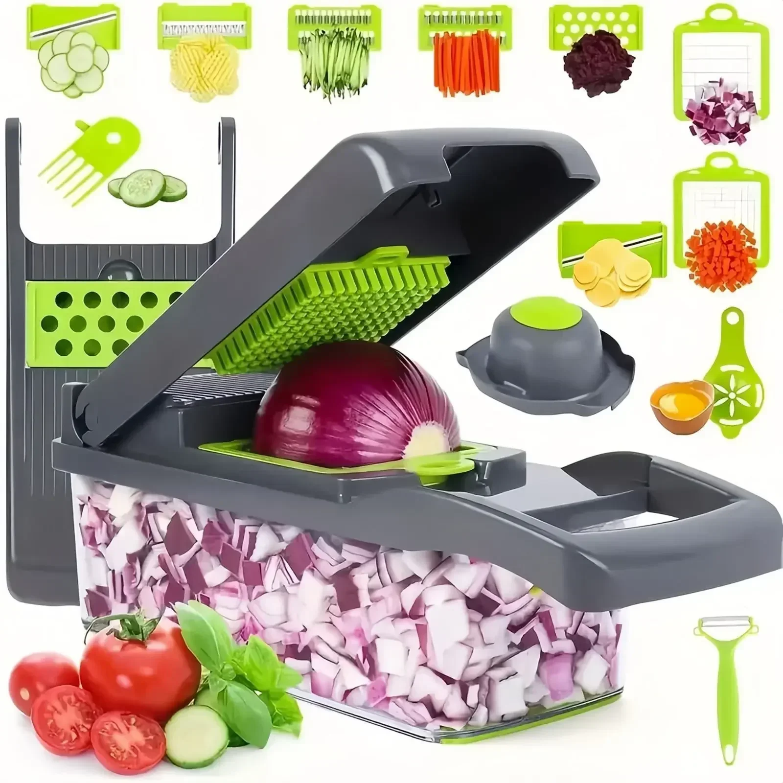 14/16 in 1 Multifunctional Vegetable Chopper Handle Food Grate Food Chopper Vegetable Slicer Dicer Cut Kitchen Items cocina - Image 5